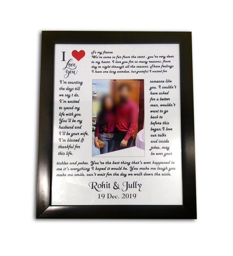 Customized Photo Frame With Lovable Quotes